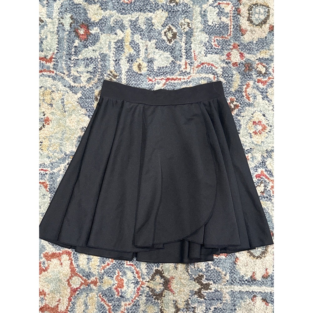 Motionwear Dance Skirt Girls Large Child Black Skater Athletic EUC